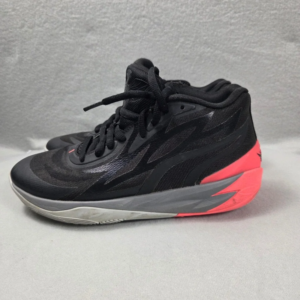 Puma MB.02 Phenom LaMelo Ball Black Sunset Glow Basketball Shoes 378287-01 US 8